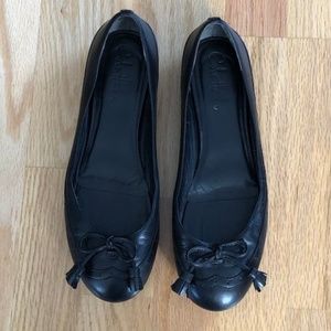 Cole Haan Ballet Flats - wing tip/bow detail - 7.5